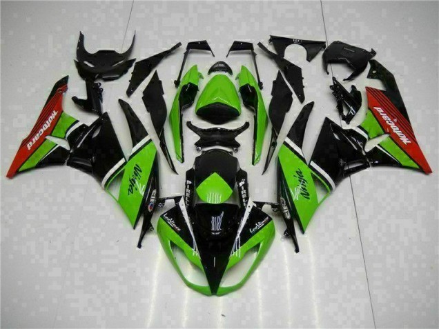 Kawasaki ZX6R 2009-2012 Verkleidungen - Grün Schwarz Rot Kawasaki ZX6R 2009-2012 Verkleidungen - Grün Schwarz Rot