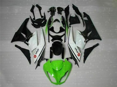 Kawasaki ZX6R 2009-2012 Verkleidungen - Grün Schwarz Weiß 25