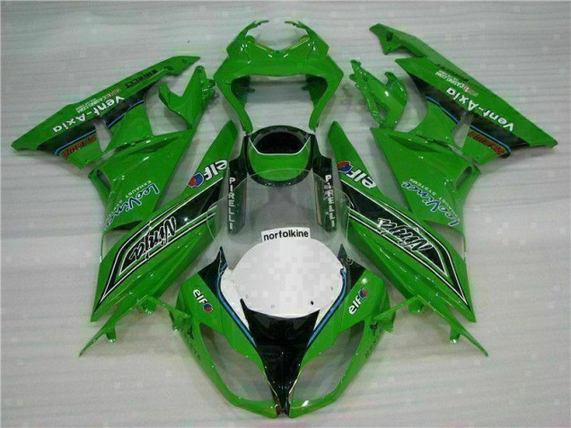 Kawasaki ZX6R 2009-2012 Verkleidungen - Grün Schwarzer LeoVince Kawasaki ZX6R 2009-2012 Verkleidungen - Grün Schwarzer LeoVince