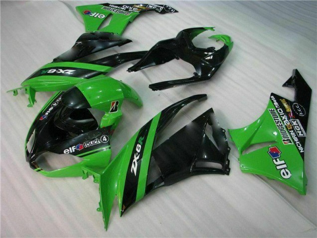 Kawasaki ZX6R 2009-2012 Verkleidungen Komplett Sets - Schwarz Grün Kawasaki ZX6R 2009-2012 Verkleidungen Komplett Sets - Schwarz Grün