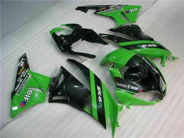 Kawasaki ZX6R 2009-2012 Verkleidungen Komplett Sets - Schwarz Grün Kawasaki ZX6R 2009-2012 Verkleidungen Komplett Sets - Schwarz Grün
