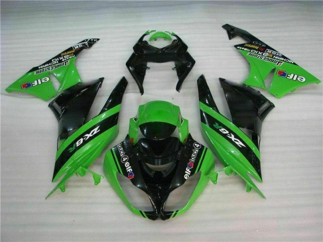 Kawasaki ZX6R 2009-2012 Verkleidungen Komplett Sets - Schwarz Grün Kawasaki ZX6R 2009-2012 Verkleidungen Komplett Sets - Schwarz Grün