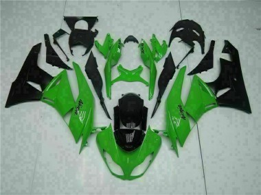 Kawasaki ZX6R 2009-2012 Verkleidungen & Plastik - Schwarz Grün