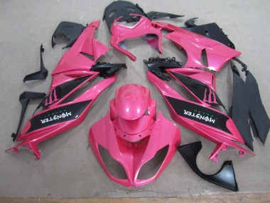 Kawasaki ZX6R 2009-2012 Verkleidungen - Rosa Schwarz Monster