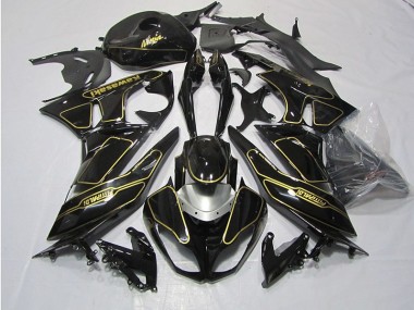 Kawasaki ZX6R 2009-2012 Verkleidungen - Schwarz Gold