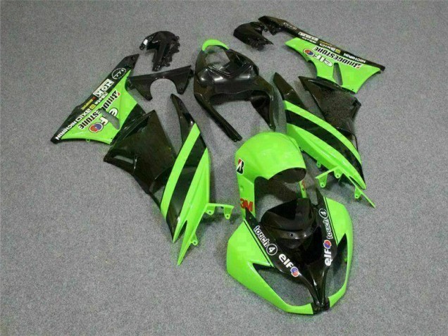 Kawasaki ZX6R 2009-2012 Verkleidungen - Schwarz Grün 3M Touch4 Kawasaki ZX6R 2009-2012 Verkleidungen - Schwarz Grün 3M Touch4