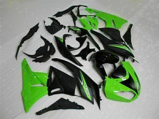 Kawasaki ZX6R 2009-2012 Verkleidungen - Schwarz Grün 636 Kawasaki ZX6R 2009-2012 Verkleidungen - Schwarz Grün 636