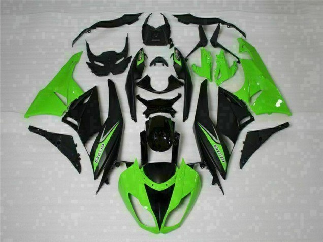 Kawasaki ZX6R 2009-2012 Verkleidungen - Schwarz Grün 636 Kawasaki ZX6R 2009-2012 Verkleidungen - Schwarz Grün 636