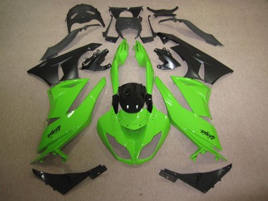 Kawasaki ZX6R 2009-2012 Verkleidungen - Schwarz Grün