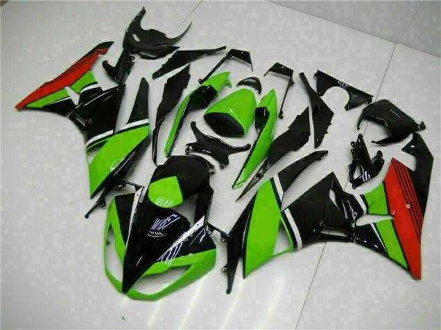 Kawasaki ZX6R 2009-2012 Verkleidungen - Schwarz Grün Rot