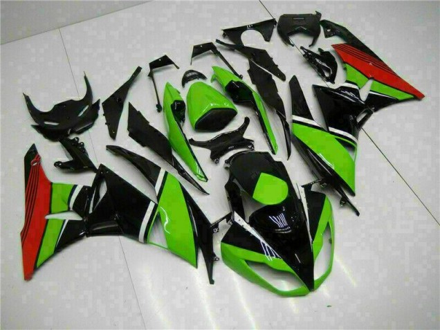 Kawasaki ZX6R 2009-2012 Verkleidungen - Schwarz Grün Rot