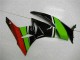 Kawasaki ZX6R 2009-2012 Verkleidungen - Schwarz Grün Rot