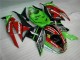 Kawasaki ZX6R 2009-2012 Verkleidungen - Schwarz Rot Grün Motocard Kawasaki ZX6R 2009-2012 Verkleidungen - Schwarz Rot Grün Motocard