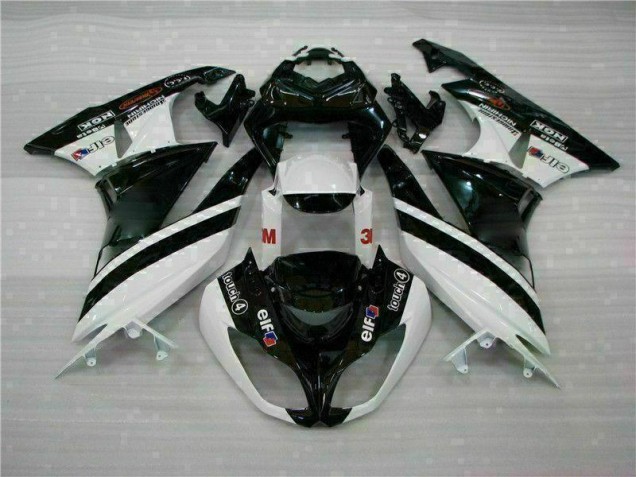 Kawasaki ZX6R 2009-2012 Verkleidungen - Schwarz Weiß 3M Touch4 Kawasaki ZX6R 2009-2012 Verkleidungen - Schwarz Weiß 3M Touch4