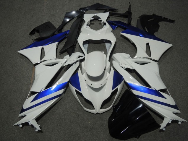 Kawasaki ZX6R 2009-2012 Verkleidungen - Weiß Blau Kawasaki ZX6R 2009-2012 Verkleidungen - Weiß Blau
