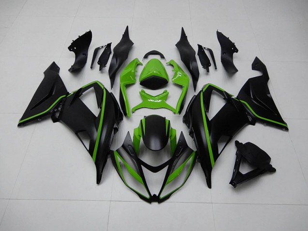 Kawasaki ZX6R 2013-2018 Verkleidung - Schwarz Grün Kawasaki ZX6R 2013-2018 Verkleidung - Schwarz Grün