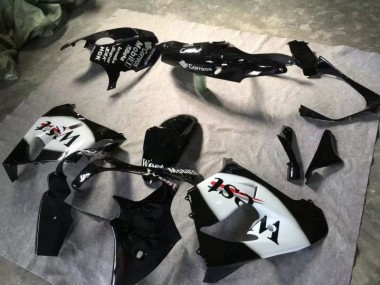 Kawasaki ZX9R 2000-2001 Verkleidungen - Glänzend schwarz Weiß