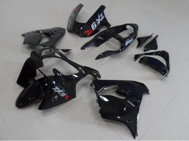 Kawasaki ZX9R 2000-2001 Verkleidungen - Schwarz mit grauen Aufklebern