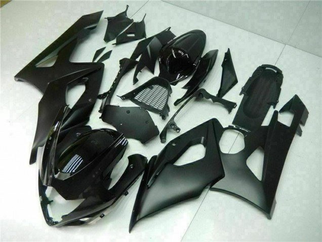 Suzuki GSXR 1000 Motorrad Verkleidung 2005-2006 - Glanzendes Schwarz Matt Schwarz