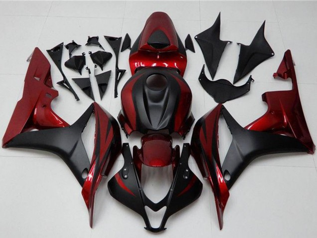 Honda CBR600RR Motorrad Verkleidung Kit 2007-2008 - Rot Matt Schwarz