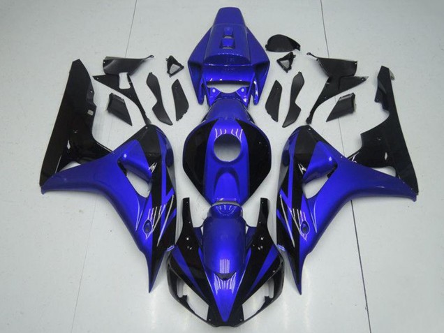 Honda CBR1000RR Motorrad Verkleidung Kit 2006-2007 - Blau Glanzendes Schwarz