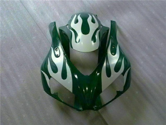 Honda CBR1000RR Motorrad Verkleidung 2006-2007 - Weiss Grun Flamme