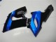 Kawasaki ZX6R Motorrad Verkleidung Kit 2005-2006 - Blau Glanzendes Schwarz