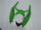 Kawasaki ZX6R Motorrad Verkleidung Kit 2009-2012 - Grun Glanzendes Schwarz