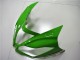 Kawasaki ZX6R Motorrad Verkleidung 2013-2018 - Grun Weiss Glanzendes Schwarz