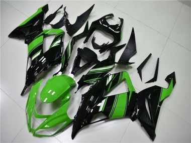 Kawasaki ZX6R Motorrad Verkleidung 2013-2018 - Grun Glanzendes Schwarz
