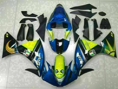 Yamaha YZF R1 Motorrad Verkleidung 2009-2011 - Blau Gelb Hai