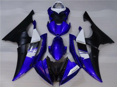 Yamaha YZF R6 Motorrad Verkleidung 2008-2016 - Weiss Blau Matt Schwarz