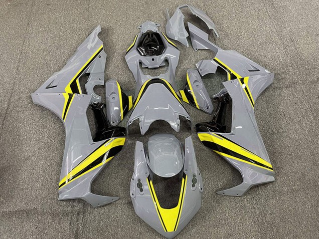 Honda CBR1000RR Motorrad Verkleidung 2017-2023 - Nardo Grau mit Gelb Streifen