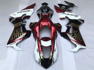 Honda CBR1000RR Motorrad Verkleidung 2017-2023 - Weiss Dunkel Rot Glanzendes Schwarz