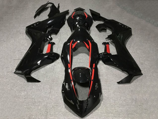 Honda CBR1000RR Motorrad Verkleidung 2017-2023 - Glanzendes Schwarz mit Rot Linie