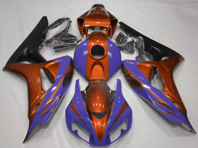 Honda CBR1000RR Motorrad Verkleidung 2006-2007 - Orange Blau Matt Schwarz