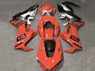 Honda CBR1000RR Motorrad Verkleidung 2017-2023 - Orange Weiss Silber Glanzendes Schwarz DSI