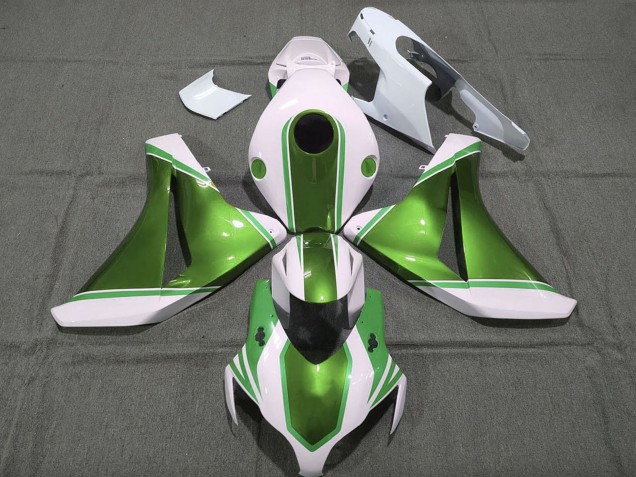 Honda CBR1000RR Motorrad Verkleidung 2008-2011 - Weiss Glanzendes Perl Grun