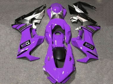 Honda CBR1000RR Motorrad Verkleidung 2017-2023 - Lila Weiss Silber Glanzendes Schwarz DSI