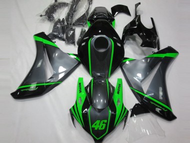 Honda CBR1000RR Motorrad Verkleidung 2008-2011 - Grau Grun Matt Schwarz Motul 46