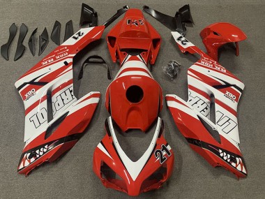 Honda CBR1000RR Motorrad Verkleidung 2004-2005 - Weiss Rot Liverpool 21