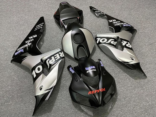 Honda CBR1000RR Motorrad Verkleidung 2006-2007 - Silber Matt Schwarz Repsol