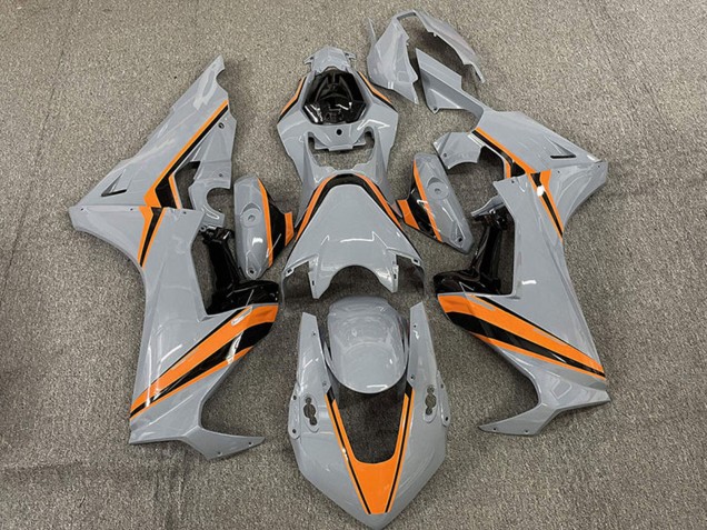 Honda CBR1000RR Motorrad Verkleidung 2017-2023 - Nardo Grau mit Orange Streifen