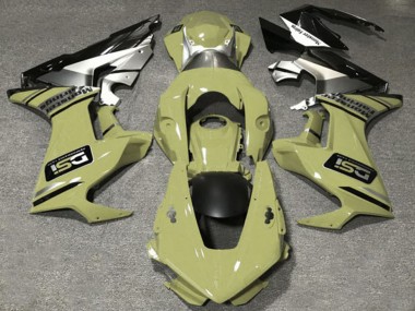 Honda CBR1000RR Motorrad Verkleidung 2017-2023 - Olive Weiss Silber Glanzendes Schwarz DSI