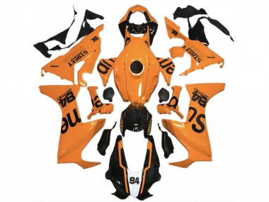 Honda CBR1000RR Motorrad Verkleidung 2017-2023 - Orange Glanzendes Schwarz Street Flava