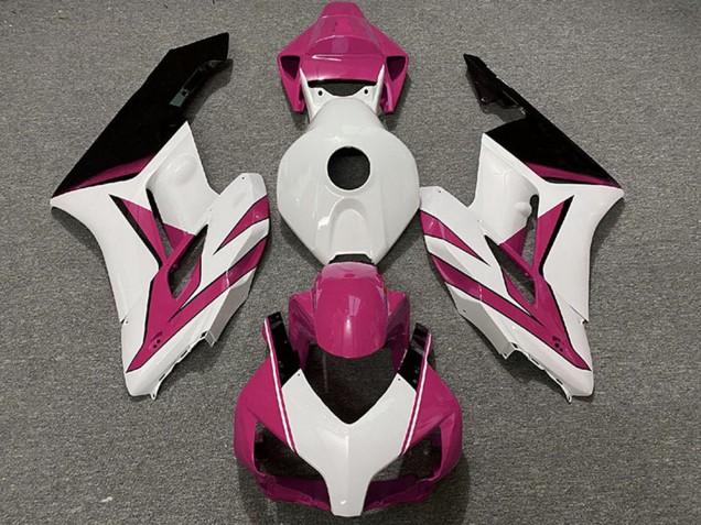 Honda CBR1000RR Motorrad Verkleidung 2004-2005 - Rosa Weiss Glanzendes Schwarz