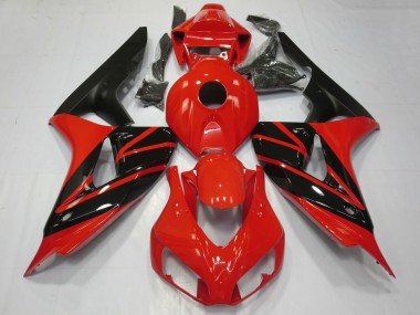 Honda CBR1000RR Motorrad Verkleidung 2006-2007 - Rot Glanzendes Schwarz Matt Schwarz