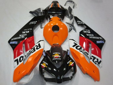 Honda CBR1000RR Motorrad Verkleidung 2004-2005 - Orange Weiss Rot Glanzendes Schwarz Repsol