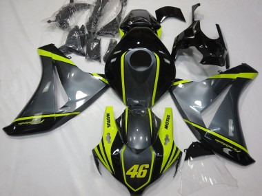 Honda CBR1000RR Motorrad Verkleidung 2008-2011 - Grau Gelb Glanzendes Schwarz 46