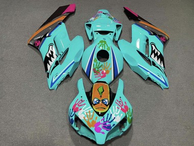 Honda CBR1000RR Motorrad Verkleidung 2004-2005 - Blau Grun Blau Orange Rosa Schwarz Hai